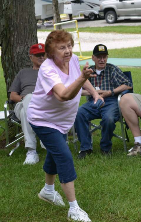 Loraine tossing ladderball